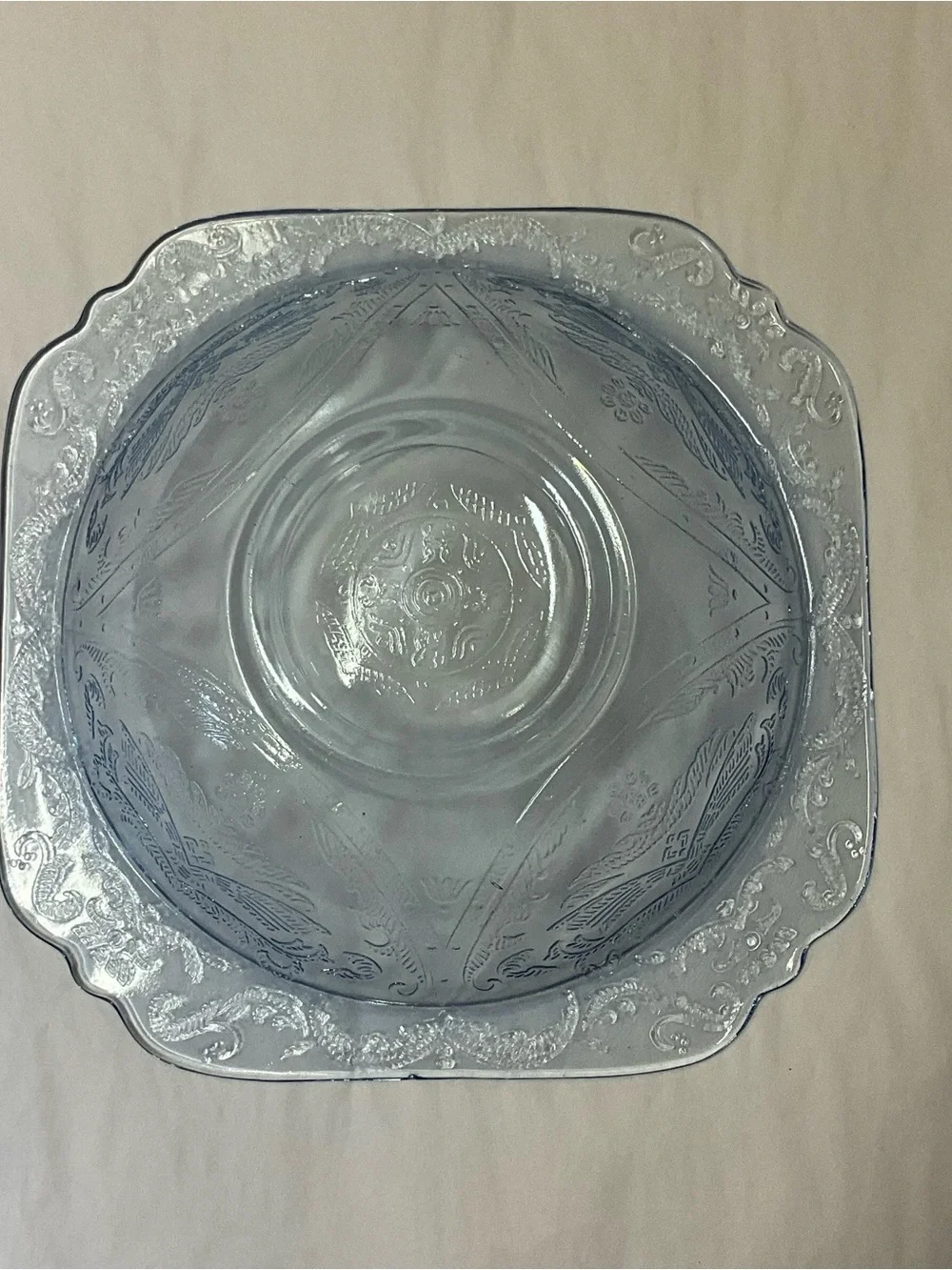 Vintage Indiana Glass Recollection Blue Soup/Salad Bowl Madrid Pattern